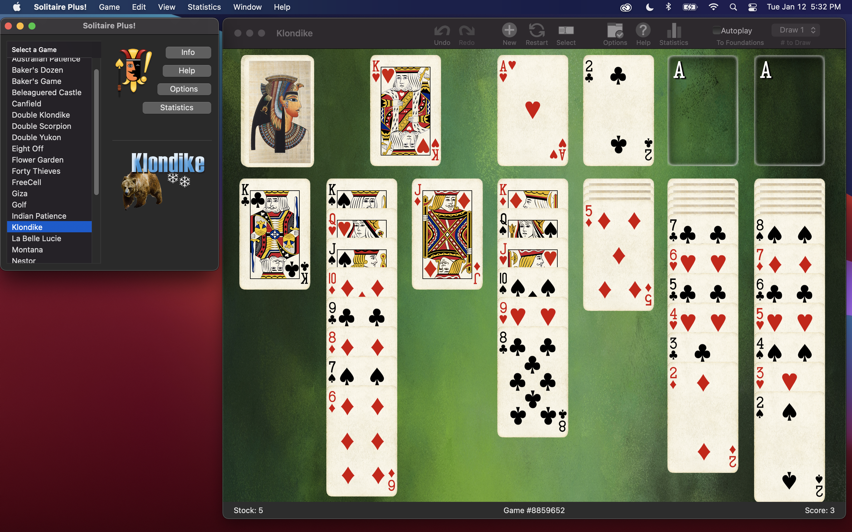 Solitaire for mac
